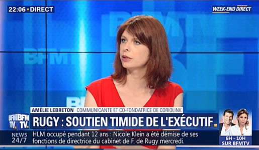 Communication politique dans l’affaire « de Rugy » : Analyse d’Amélie Lebreton dans l’émission « Week-end Direct » présentée par Perrine Storme sur BFMTV