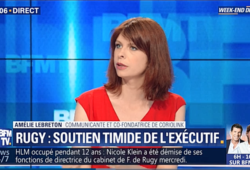 Communication politique dans l’affaire « de Rugy » : Analyse d’Amélie Lebreton dans l’émission « Week-end Direct » présentée par Perrine Storme sur BFMTV